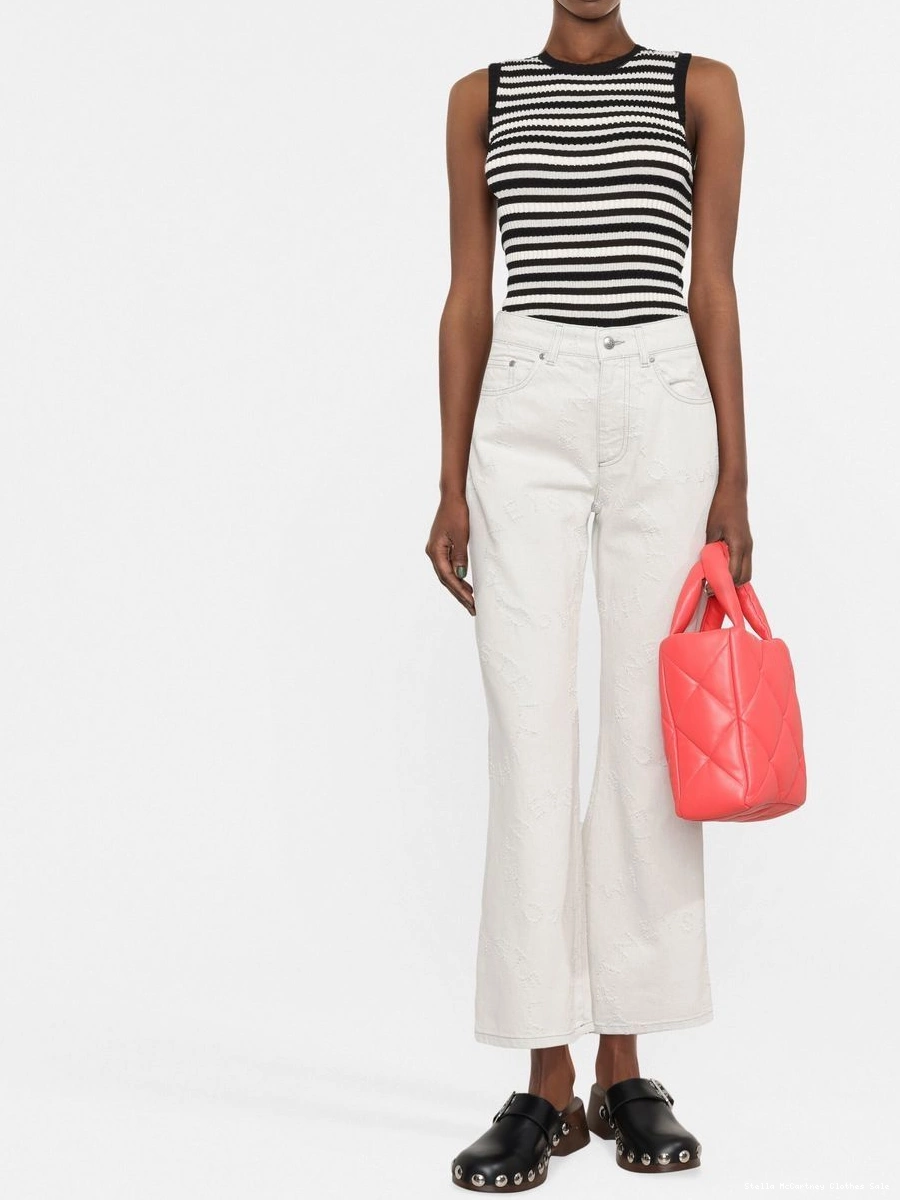 Cheap trousers McCartney Stella flared logo high-waisted Women 0821